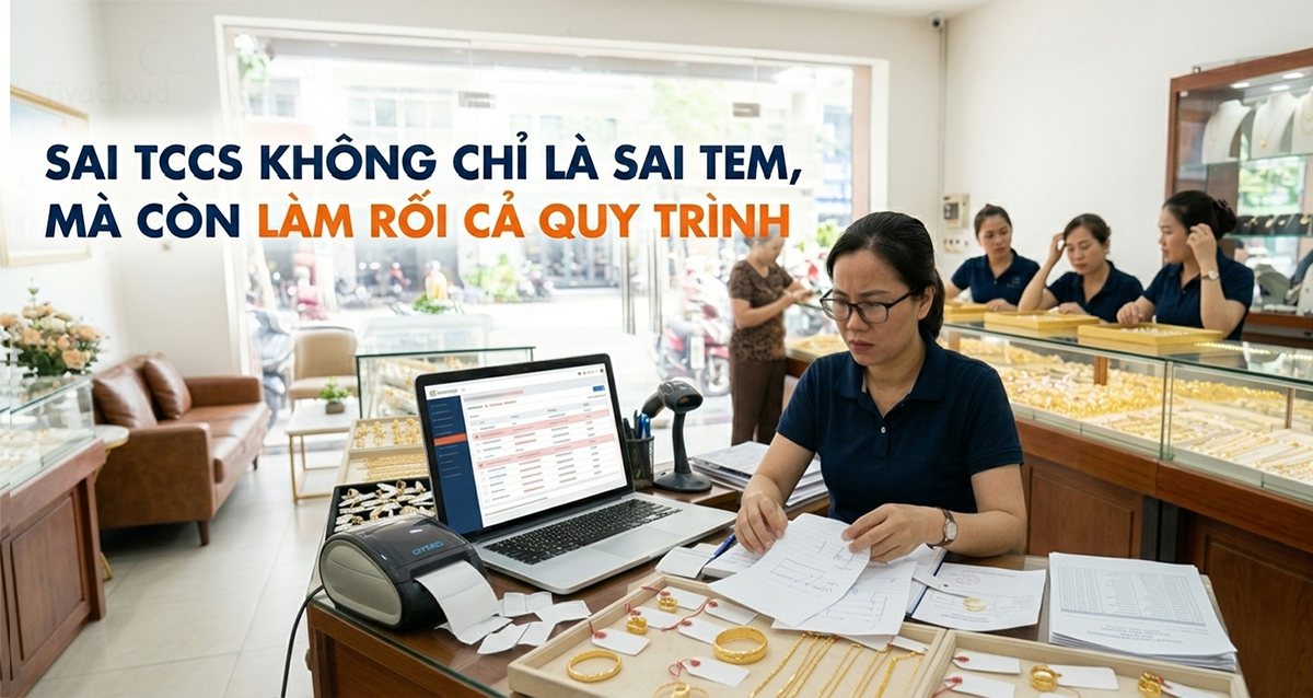 Quản lý tiêu chuẩn cơ sở (TCCS) hiệu quả cho tiệm vàng 1 Sai TCCS không chỉ sai tem mà là điểm nghẽn cả quy trình